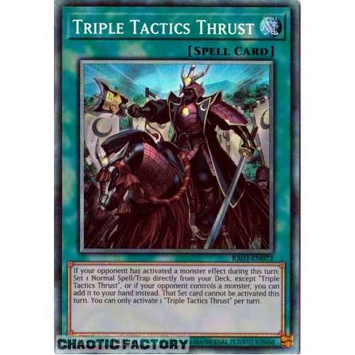 RA03-EN072 Triple Tactics Thrust Collector's Rare 1st Edition NM