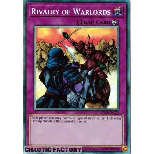 RA03-EN075 Rivalry of Warlords Collector's Rare 1st Edition NM