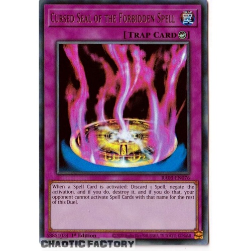 RA03-EN076 Cursed Seal of the Forbidden Spell Ultra Rare 1st Edition NM
