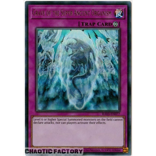 RA03-EN077 Grave of the Super Ancient Organism Ultra Rare 1st Edition NM