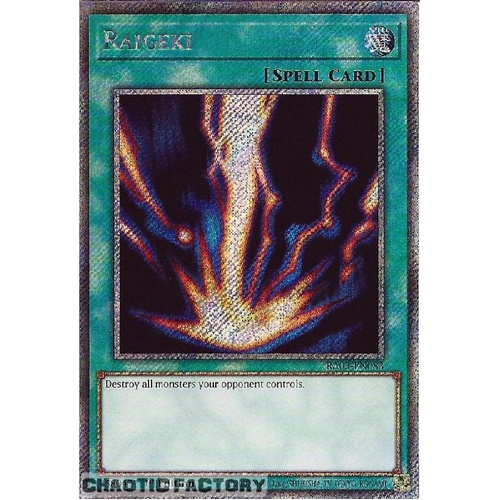 RA03-EN083 Raigeki Platinum Secret Rare 1st Edition NM