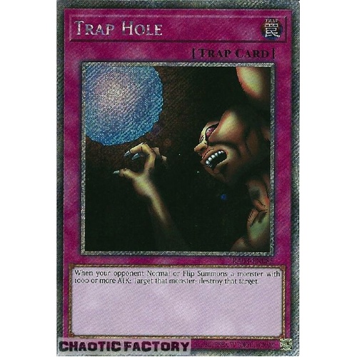 RA03-EN085 Trap Hole Platinum Secret Rare 1st Edition NM