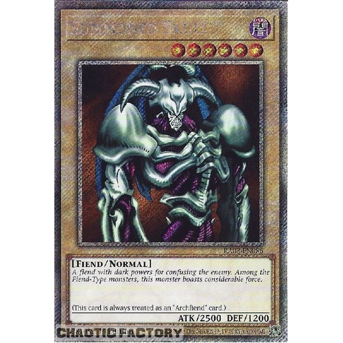 RA03-EN086 Summoned Skull Platinum Secret Rare 1st Edition NM