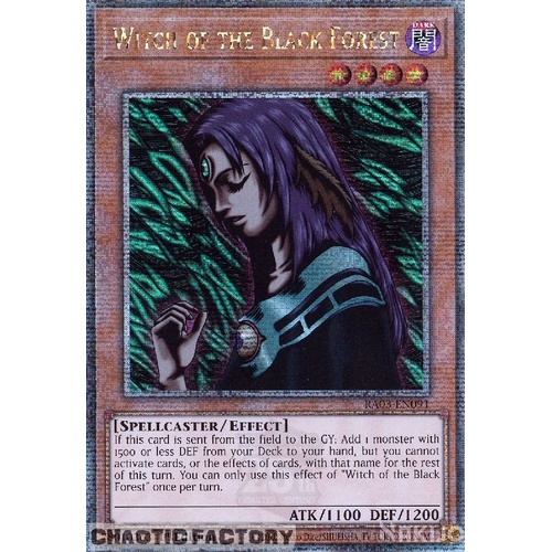 RA03-EN091 Witch of The Black Forest Quarter Century Secret Rare 1st Edition NM