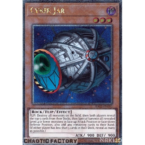 RA03-EN095 Cyber Jar Quarter Century Secret Rare 1st Edition NM