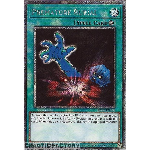 RA03-EN103 Premature Burial Platinum Secret Rare 1st Edition NM