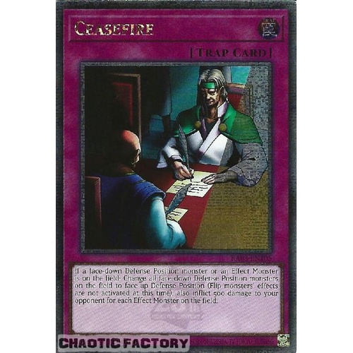 RA03-EN105 Ceasefire Quarter Century Secret Rare 1st Edition NM