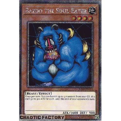 RA03-EN111 Bazoo the Soul-Eater Platinum Secret Rare 1st Edition NM