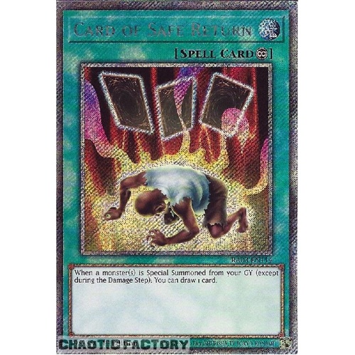 RA03-EN114 Card of Safe Return Platinum Secret Rare 1st Edition NM