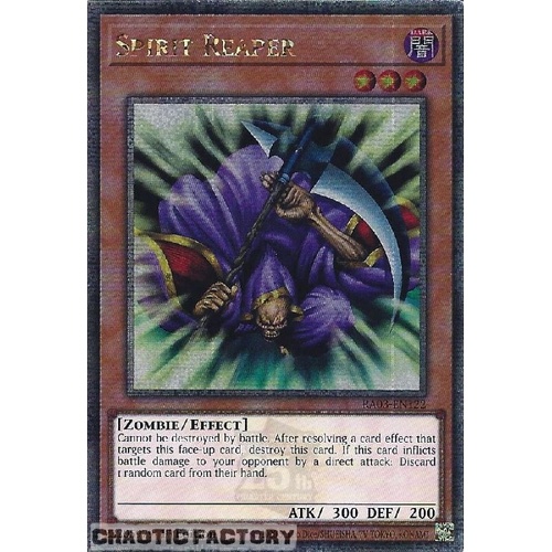 RA03-EN122 Spirit Reaper Quarter Century Secret Rare 1st Edition NM