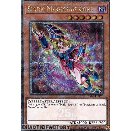 RA03-EN123 Dark Magician Girl  MVP1 ART Quarter Century Secret Rare 1st Edition NM