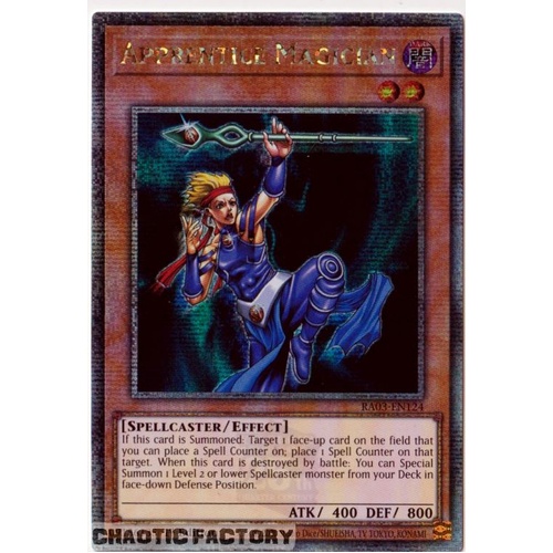 RA03-EN124 Apprentice Magician Quarter Century Secret Rare 1st Edition NM