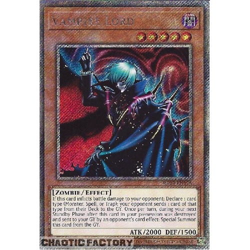 RA03-EN128 Vampire Lord Platinum Secret Rare 1st Edition NM