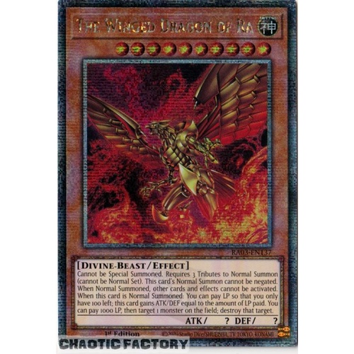 RA03-EN137 The Winged Dragon Of Ra Quarter Century Secret Rare 1st Edition NM