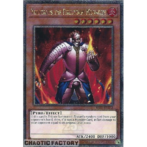 RA03-EN143 Thestalos the Firestorm Monarch Quarter Century Secret Rare 1st Edition NM