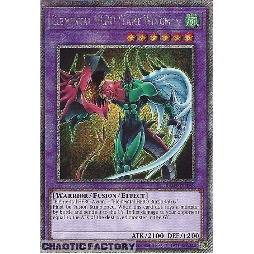RA03-EN152 Elemental HERO Flame Wingman Platinum Secret Rare 1st Edition NM