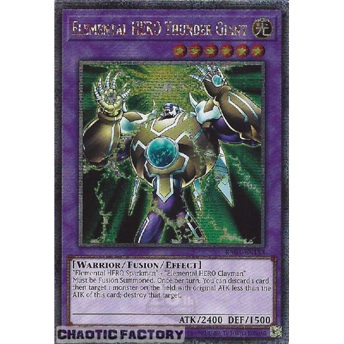RA03-EN153 Elemental HERO Thunder Giant Quarter Century Secret Rare 1st Edition NM