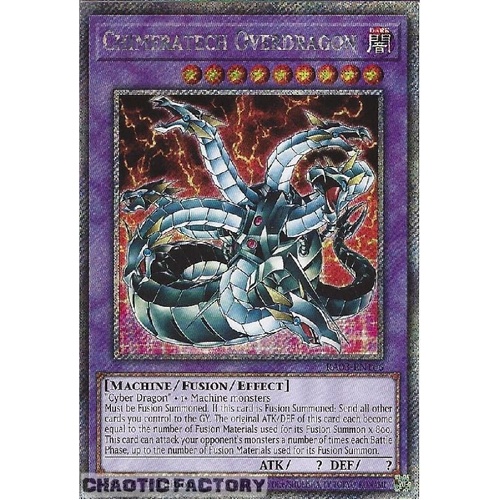 RA03-EN166 Chimeratech Overdragon Platinum Secret Rare 1st Edition NM