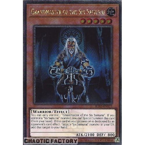RA03-EN174 Grandmaster of the Six Samurai Quarter Century Secret Rare 1st Edition NM