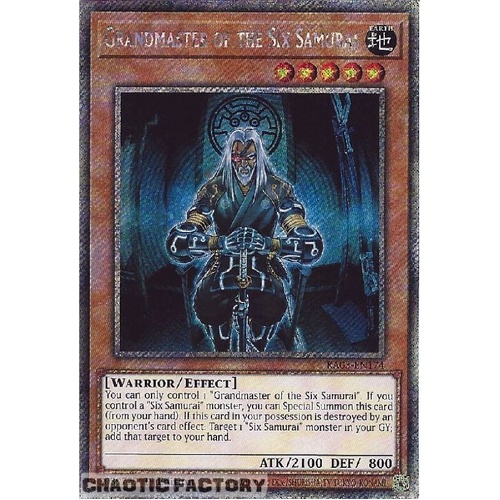 RA03-EN174 Grandmaster of the Six Samurai Platinum Secret Rare 1st Edition NM