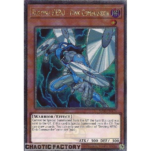 RA03-EN176 Destiny HERO - Disk Commander Quarter Century Secret Rare 1st Edition NM
