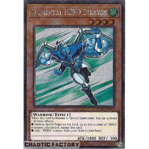 RA03-EN177 Elemental HERO Stratos Platinum Secret Rare 1st Edition NM