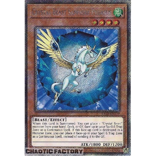 RA03-EN179 Crystal Beast Sapphire Pegasus Platinum Secret Rare 1st Edition NM