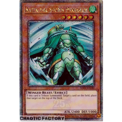 RA03-EN180 Raiza the Storm Monarch Quarter Century Secret Rare 1st Edition NM