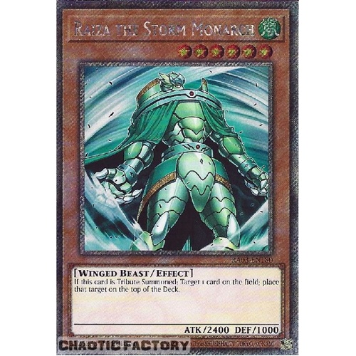 RA03-EN180 Raiza the Storm Monarch Platinum Secret Rare 1st Edition NM