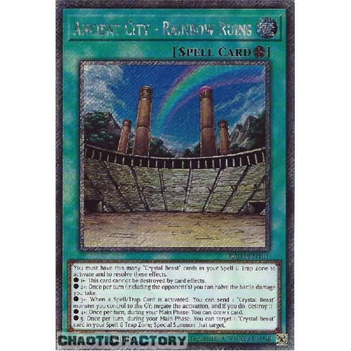 RA03-EN181 Ancient City - Rainbow Ruins Platinum Secret Rare 1st Edition NM