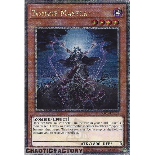 RA03-EN185 Zombie Master Quarter Century Secret Rare 1st Edition NM