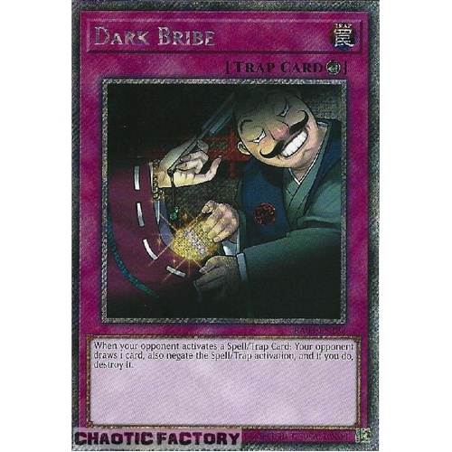 RA03-EN187 Dark Bribe Platinum Secret Rare 1st Edition NM