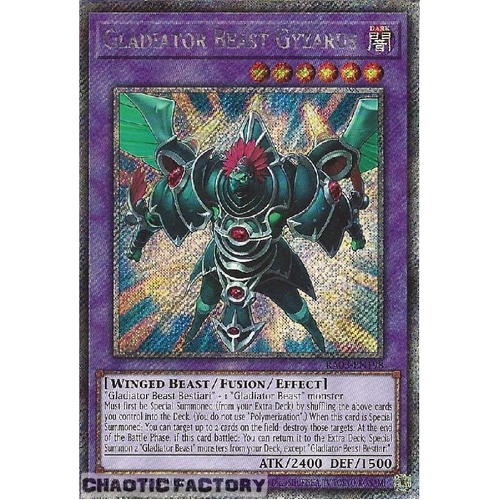 RA03-EN198 Gladiator Beast Gyzarus Platinum Secret Rare 1st Edition NM