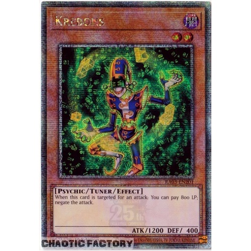 RA03-EN201 Krebons Quarter Century Secret Rare 1st Edition NM