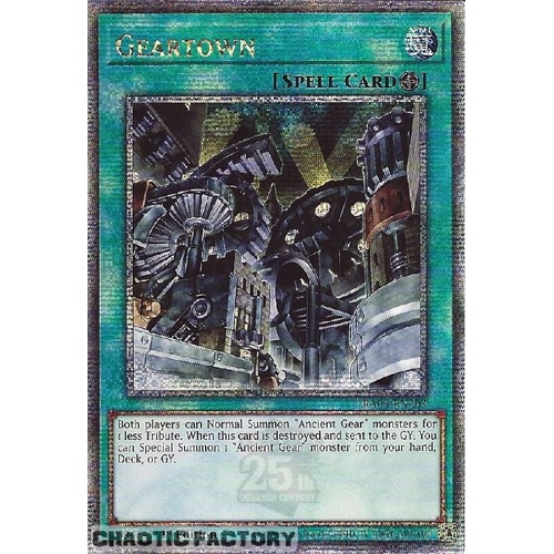 RA03-EN203 Geartown Quarter Century Secret Rare 1st Edition NM