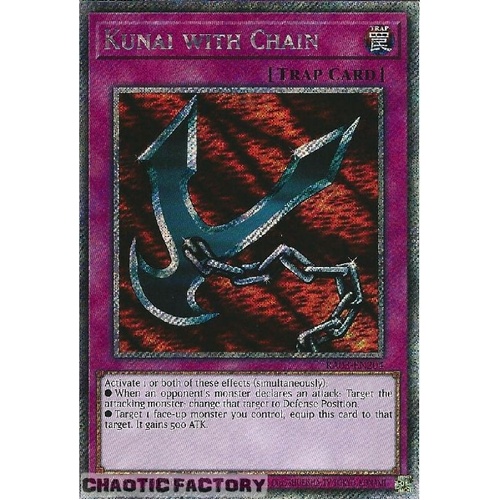 RA03-EN204 Kunai with Chain Platinum Secret Rare 1st Edition NM