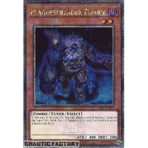 RA03-EN207 Plaguespreader Zombie Quarter Century Secret Rare 1st Edition NM