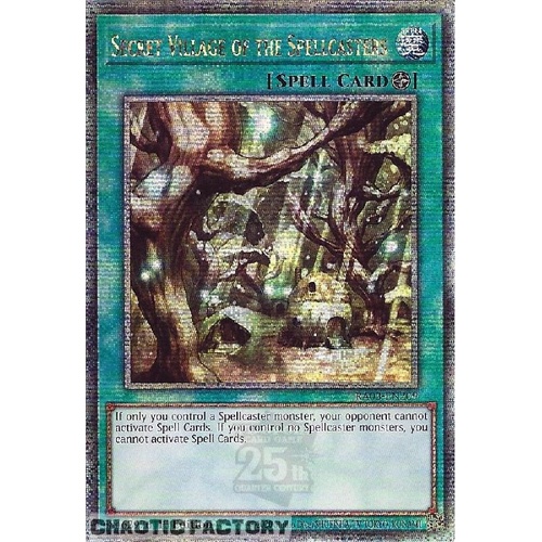 RA03-EN209 Secret Village of the Spellcasters Quarter Century Secret Rare 1st Edition NM