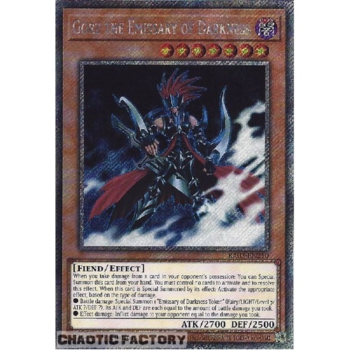 RA03-EN210 Gorz the Emissary of Darkness Platinum Secret Rare 1st Edition NM