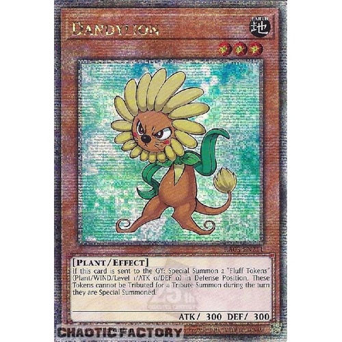 RA03-EN211 Dandylion Quarter Century Secret Rare 1st Edition NM