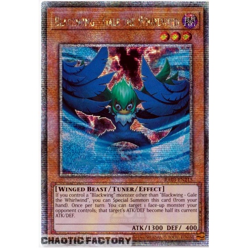 RA03-EN215 Blackwing - Gale The Whirlwind Quarter Century Secret Rare 1st Edition NM