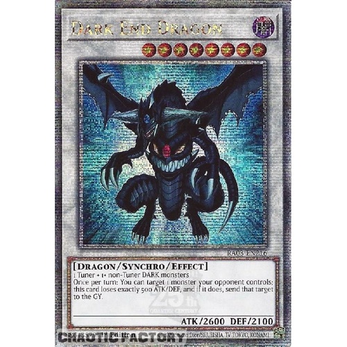 RA03-EN216 Dark End Dragon Quarter Century Secret Rare 1st Edition NM