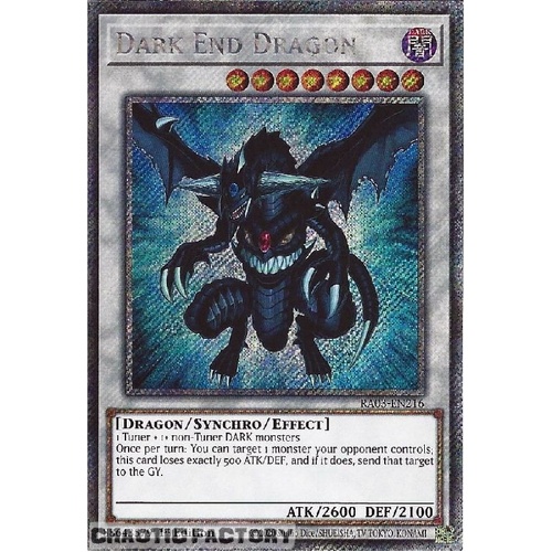 RA03-EN216 Dark End Dragon Platinum Secret Rare 1st Edition NM