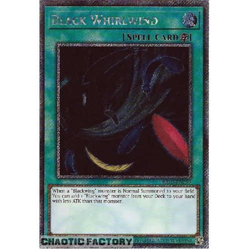 RA03-EN219 Black Whirlwind Platinum Secret Rare 1st Edition NM
