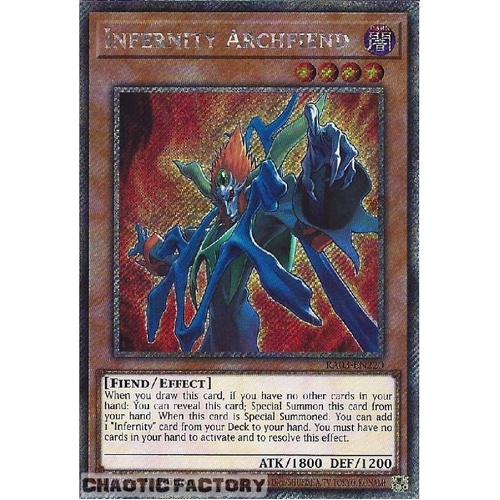 RA03-EN220 Infernity Archfiend Platinum Secret Rare 1st Edition NM