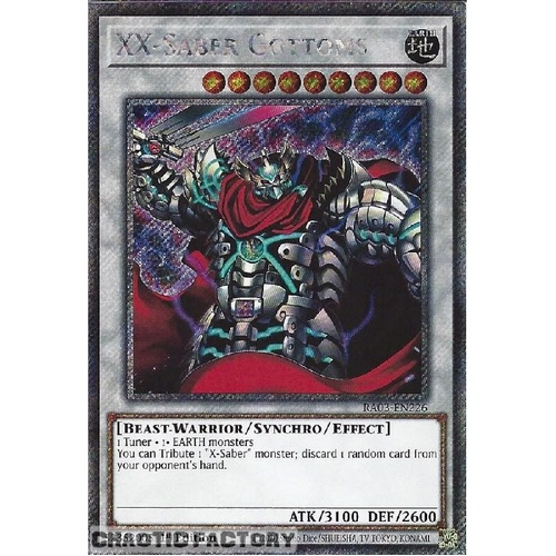 RA03-EN226 XX-Saber Gottoms Platinum Secret Rare 1st Edition NM