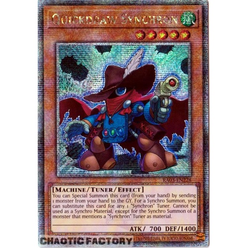 RA03-EN228 Quickdraw Synchron Quarter Century Secret Rare 1st Edition NM