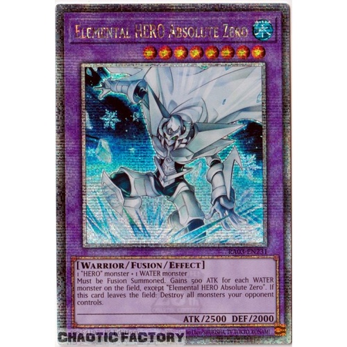 RA03-EN231 Elemental HERO Absolute Zero Quarter Century Secret Rare 1st Edition NM