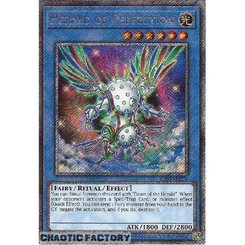 RA03-EN237 Herald Of Perfection Platinum Secret Rare 1st Edition NM