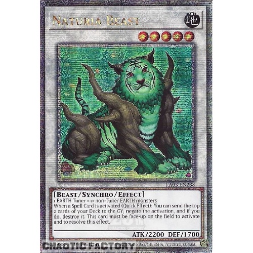 RA03-EN238 Naturia Beast Quarter Century Secret Rare 1st Edition NM
